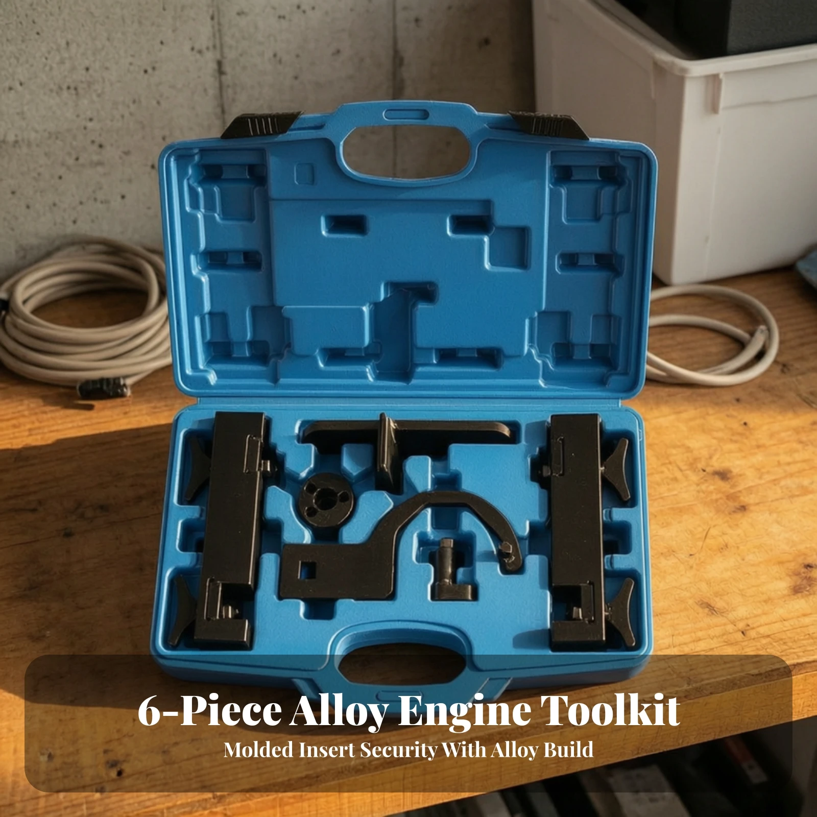 6 Pieces Engine Timing Tool Kit with Carrying Case Reliable Car Engine Timing Tool Kit Hand Tools Long-Lasting Organized