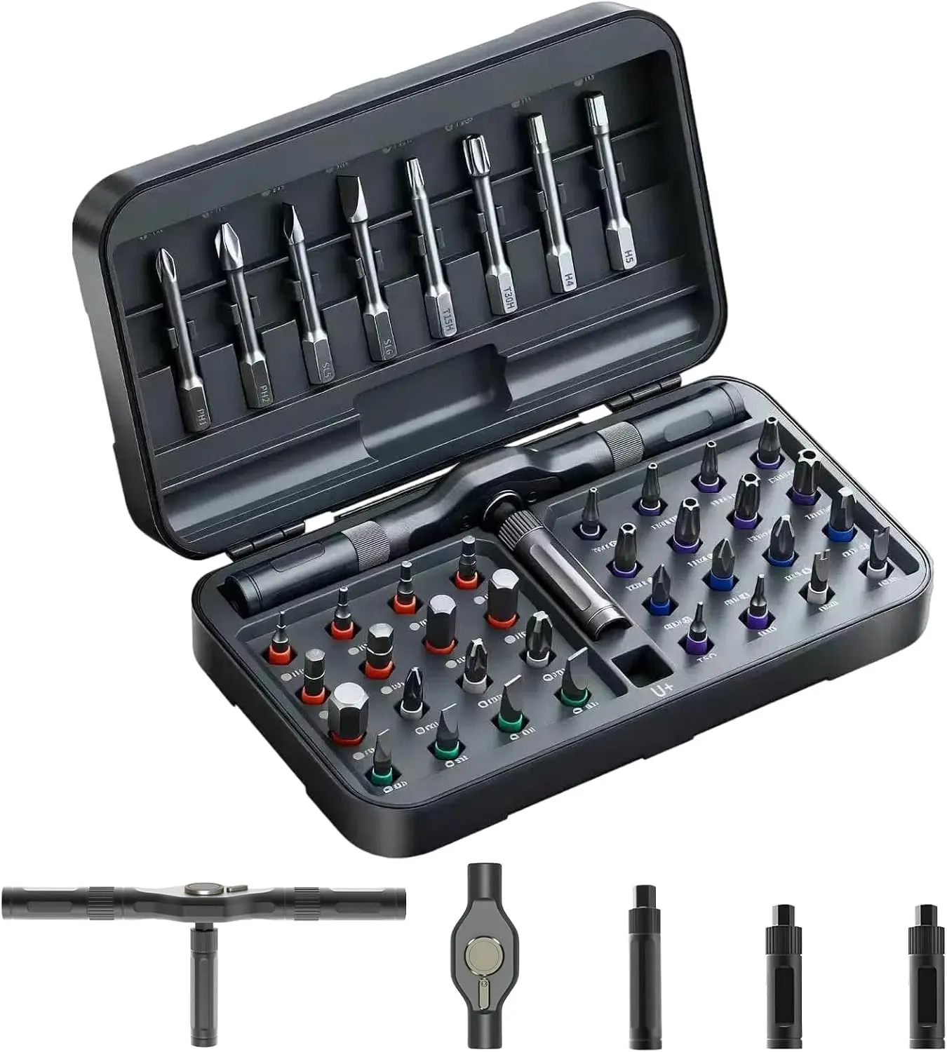 

42-in-1 Magnetic Screwdriver Set, Ratchet Precision Tool Kit with Detachable Handle – Portable Repair & Installation