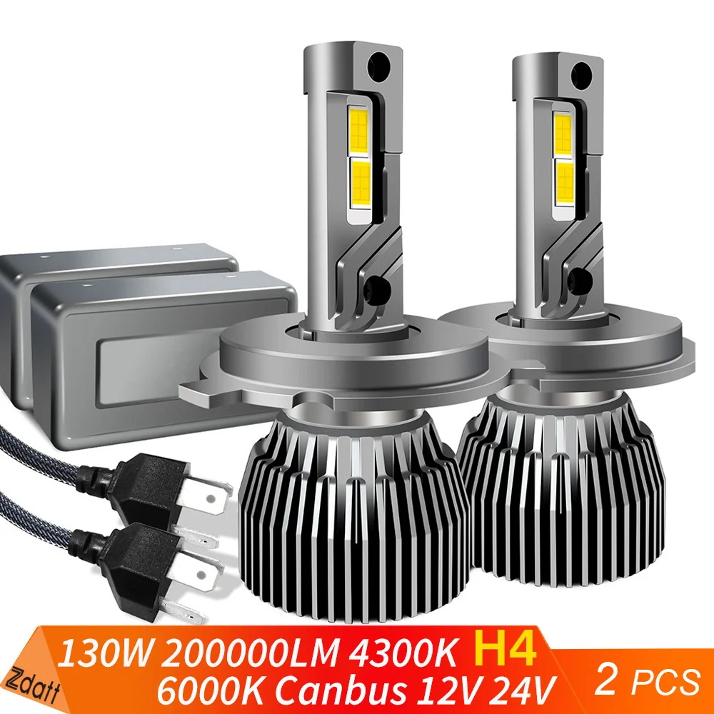 

Zdatt 130W 200000LM H7 H4 H1 LED Headlight Bulbs 4300K 6000K H11 H8 9005 9006 HB3 HB4 H9 Canbus For Automotive Headlamp Lights