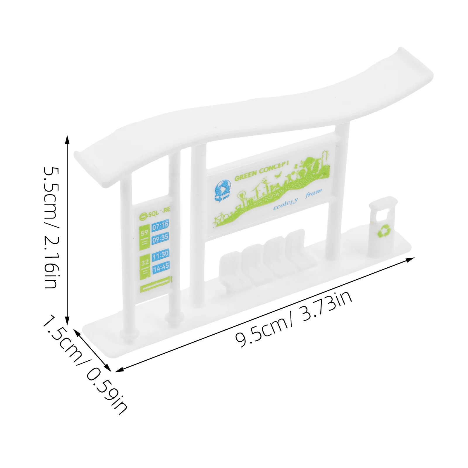 20 قطعة محطة حافلة مصغرة ديكور تخطيط المدينة الواقعي لبيت الدمى المناظر الطبيعية المناظر الطبيعية الحضرية التصوير الدعائم #6