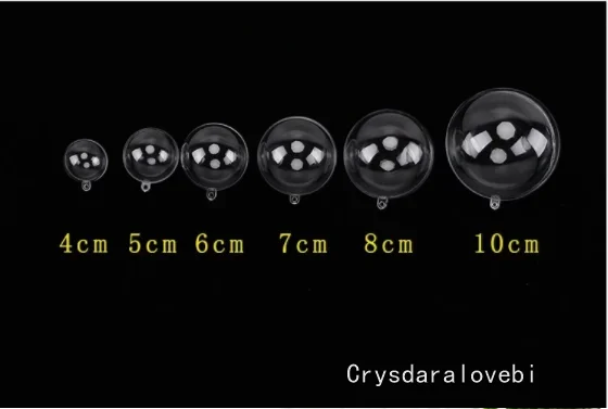 30 szt. Ozdoby świąteczne Kula 4 cm-10 cm Przezroczysta otwarta plastikowa przezroczysta bombka Ozdoba Prezent Pudełko Dekoracja