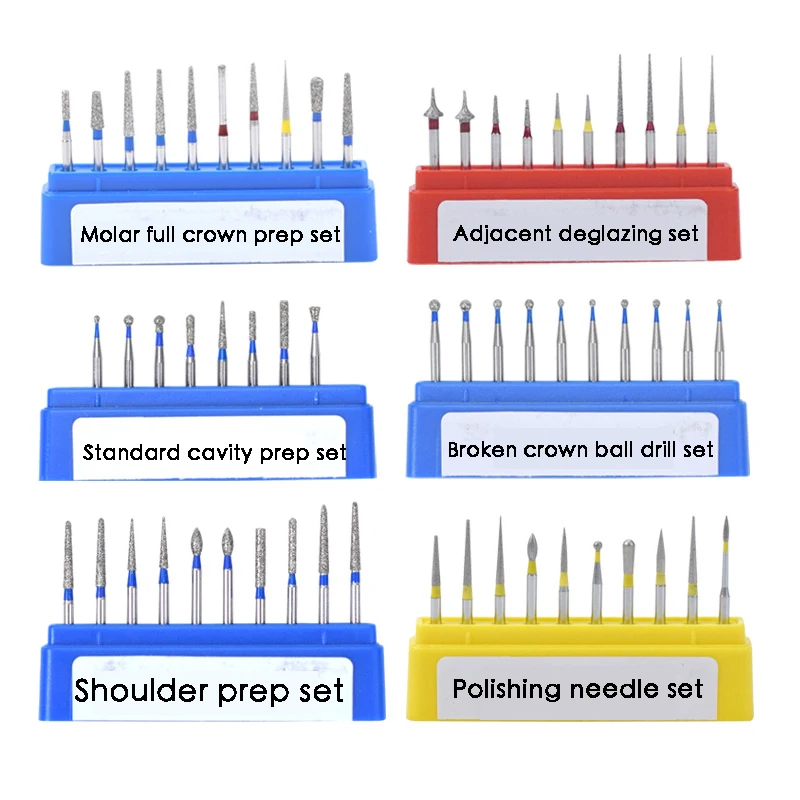 Broken Crown High Speed Mobile Phone Needle Mouth Grinding Head Tf Inverted Cone Ball Drill Polishing Emery Needle Set