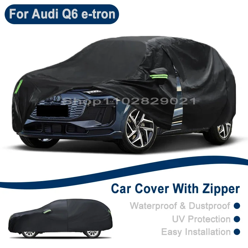 

Outdoor Full Vehicle Cover For Audi Q6 e-tron - Side Zipper Design, Waterproof Dustproof Sun Protection Car Cover
