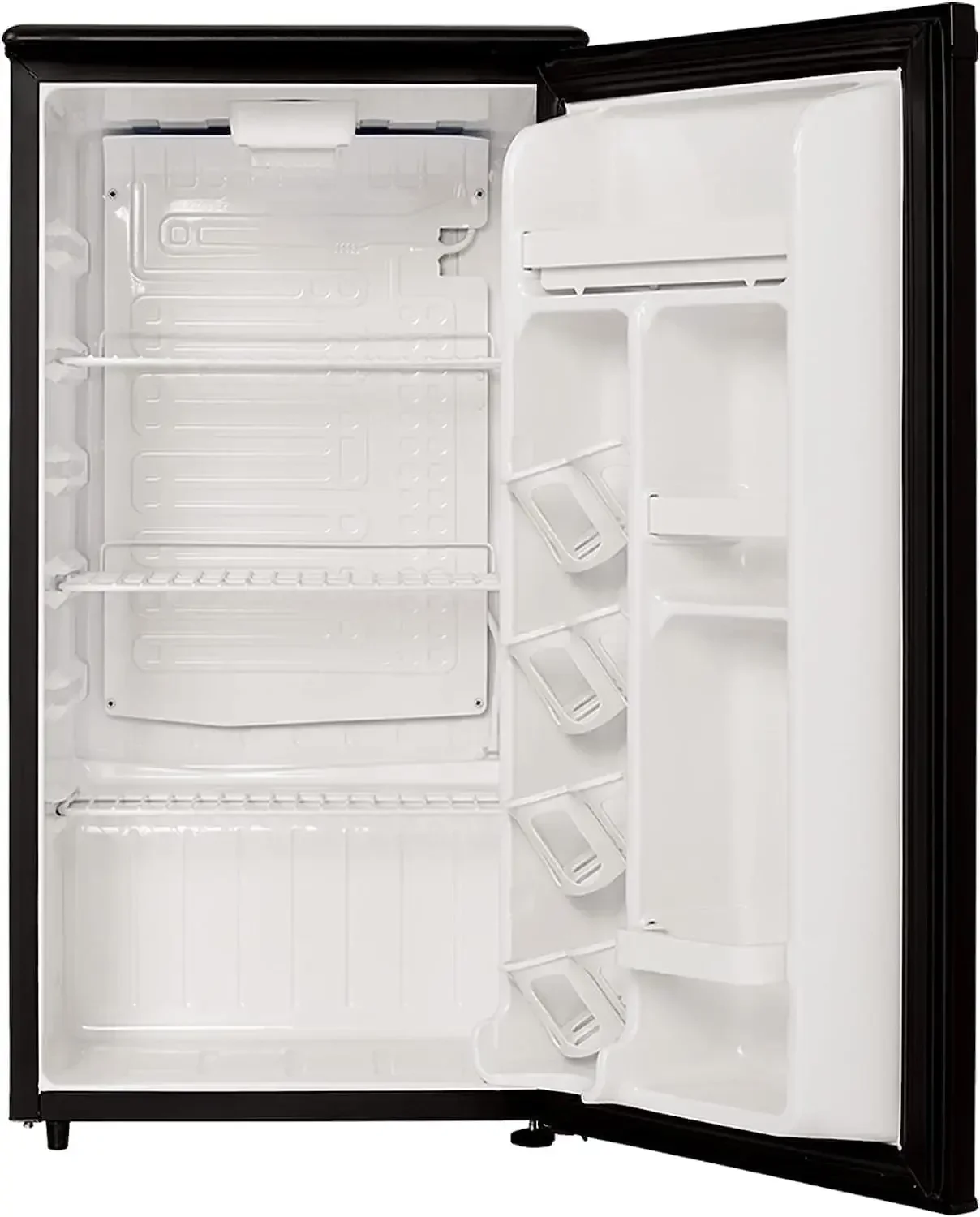 E-Star 3.3 Cu Ft Mini Fridge without Freezer - AUTO DEFROST, Reversible Single Door, Glass Shelf Refrigerator - A