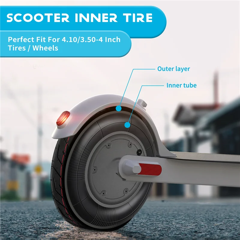 2 قطعة 4.10/3.50-4 بوصة إطار الأنبوب الداخلي لشاحنة اليد، عربة اليد، جزازة العشب، أنبوب بديل 4.10-4 مع المخل