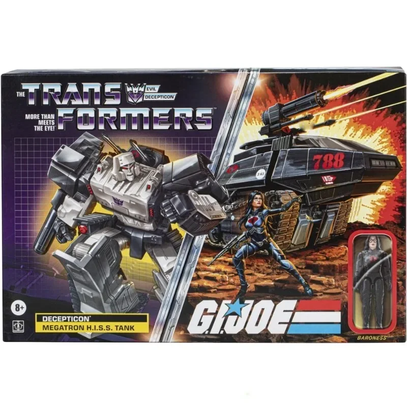 Em estoque takara tomy transformadores série g crossover tanque das forças especiais megatron & baronesa figura móvel robô modelo presentes