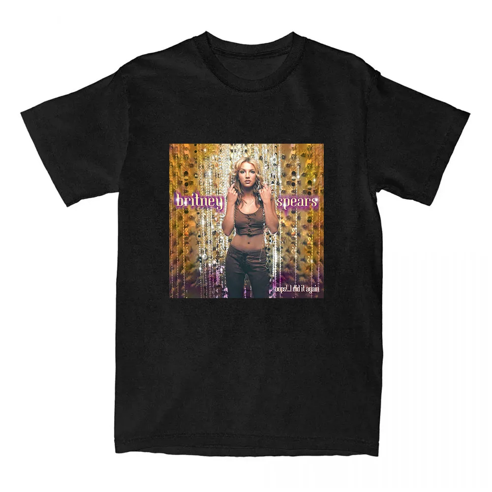 Singer BritneySpears Printing Tshirts Oops!... I Did It Again Album Graphic T-shirt Round Neck Cotton Female T Shirt Women Tees
