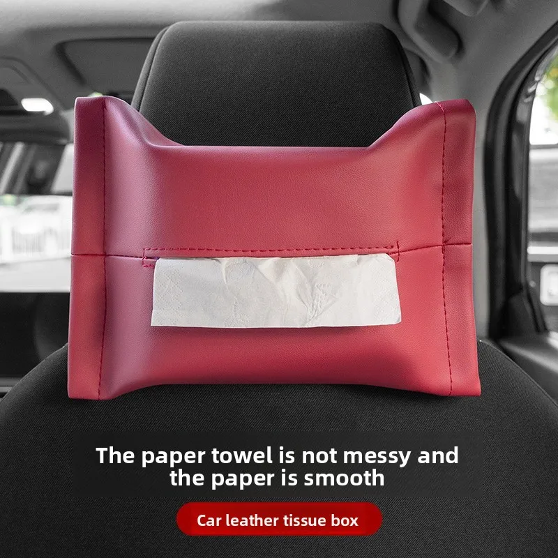 

For BYD ATTO 3 2022~2025 1pc Car Tissue Holder Back Seat/Arm With Fix Strap Tissue Case Sun Visor Tissue Storage Bag Accessories