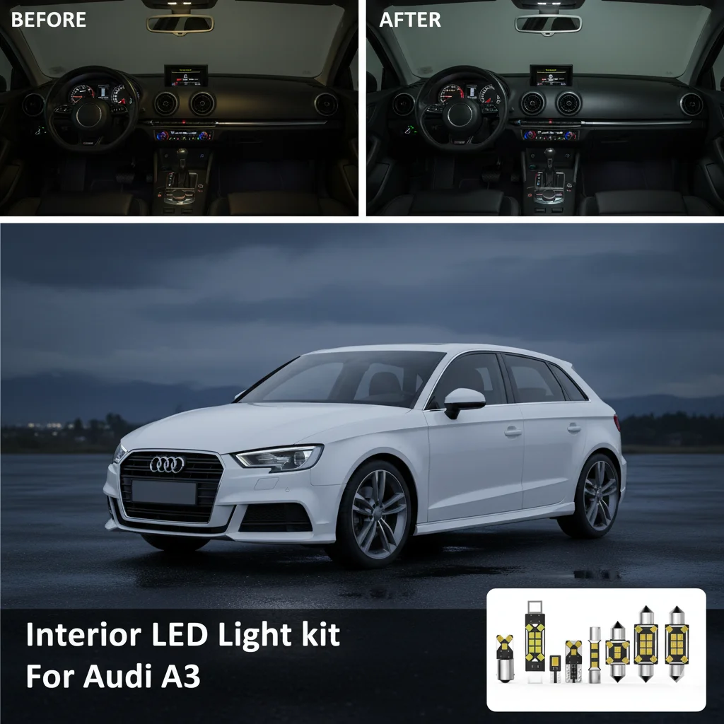 Car Interior Light LED For Audi A3 S3 RS3 8L 8P 8V 1996 1998 2000 2002 2003 2005 2006 2008 2010 2013 2016 2017Canbus
