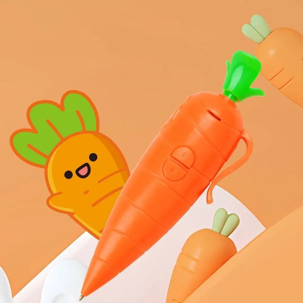 Carrot Eggplant Funny Voice Recorder Pen Corn Cactus Novelty Cute Ballpoint Pen 2 in 1 Write Graffiti 60S Sound Recorder