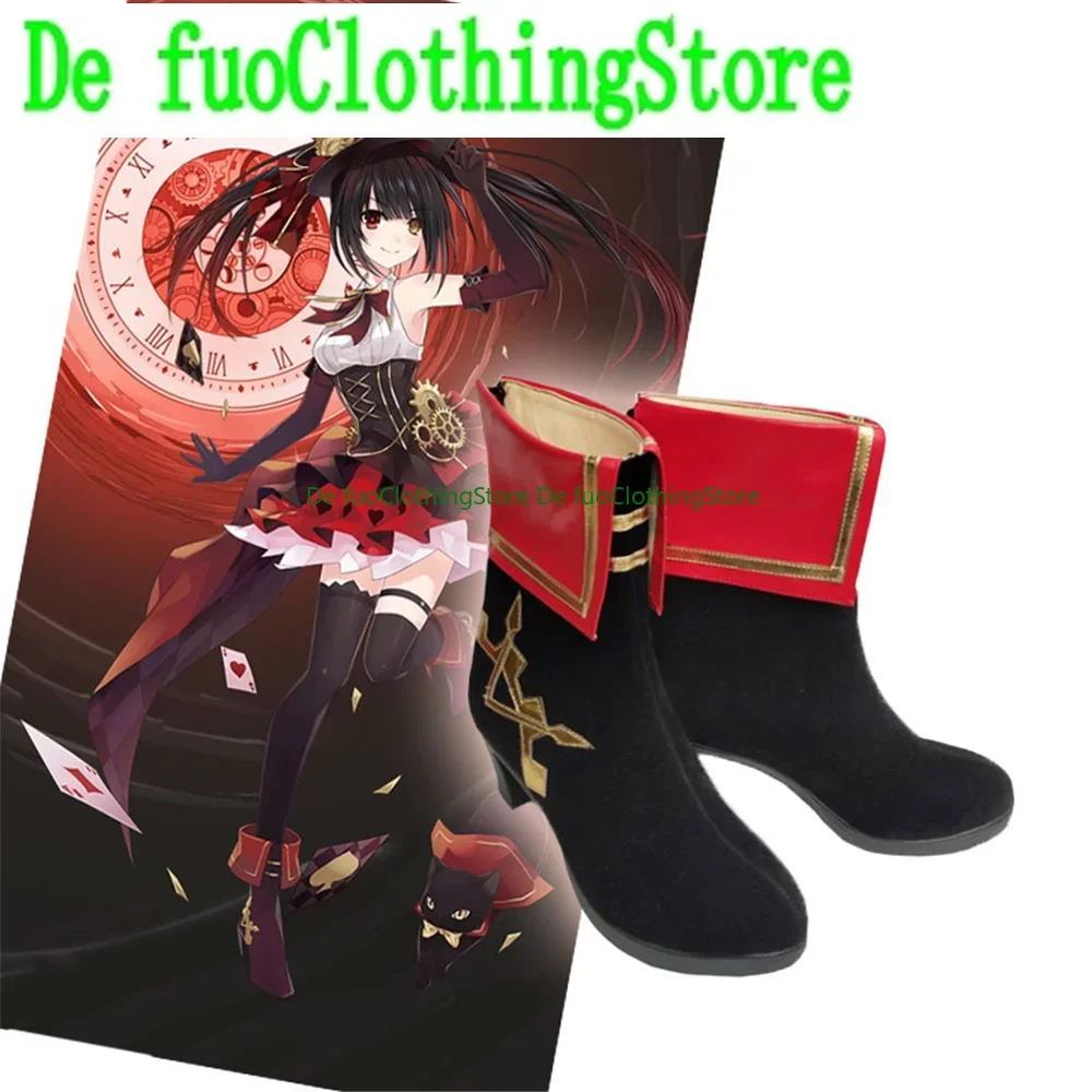 

DATE A LIVE Tokisaki Kurumi Cosplay Shoes Boots Game Anime Halloween DefuoClothing Shoes Store