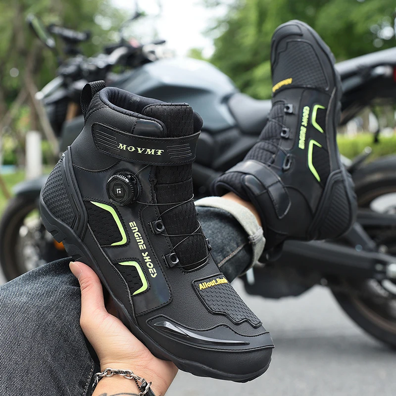 Motorbike Shoes Motocross Street Gear Racing Boots Microfiber Leather Off Road Motorboats  Profession Motorcycle Boots for Men view 4