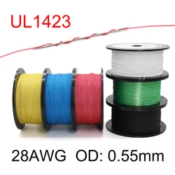 28AWG  PTFE Single Copper Wire UL1423 PVDF Insulated Silver Plated 1 Core Micro Fine High Temperature Electrical Cable
