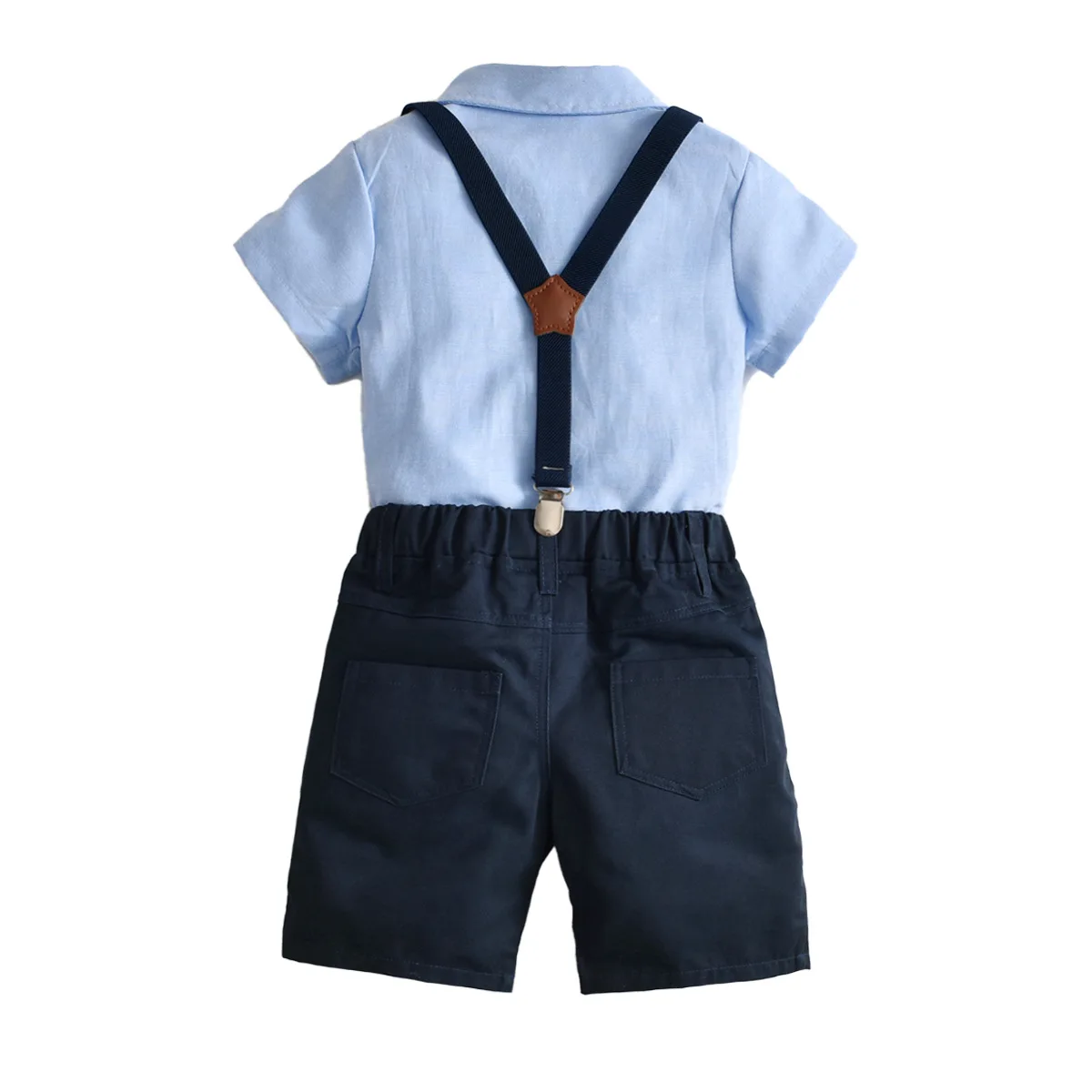 2Piece Summer Baby Boy Luxury Clothes Korean Fashion Gentleman Short Sleeve Newborn Rompers Bodysuit+Shorts Toddler Sets BC1207