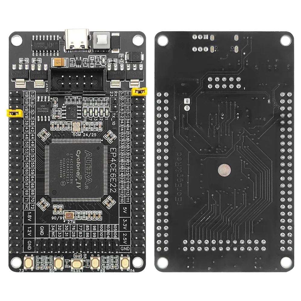 EP4CE6E22C8N مجلس التنمية FPGA الأساسية لوحة النظام وحدة متوافقة مع Altera CycloneIV الطرفية رقاقة W25Q CH340 Type-C