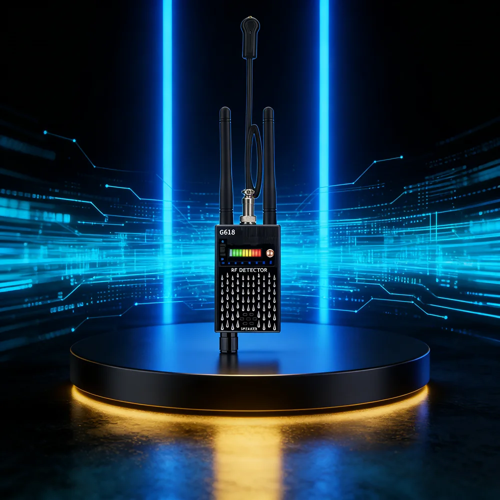 

Super-Sensitive Wireless RF Signal Detector Bug Anti Candid Camera Pinhole Cameras Detect GPS Magnetic GSM Audio Bug Scan G618W