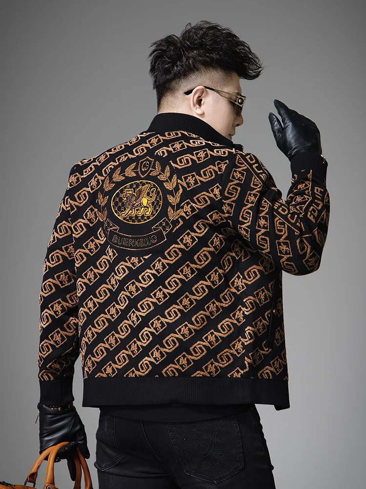 

Мужская куртка Ele с вышивкой и воротником-стойкой, повседневная, утепленная, в бейсбольном стиле, теплая, комфортная, приталенного кроя, на молнии