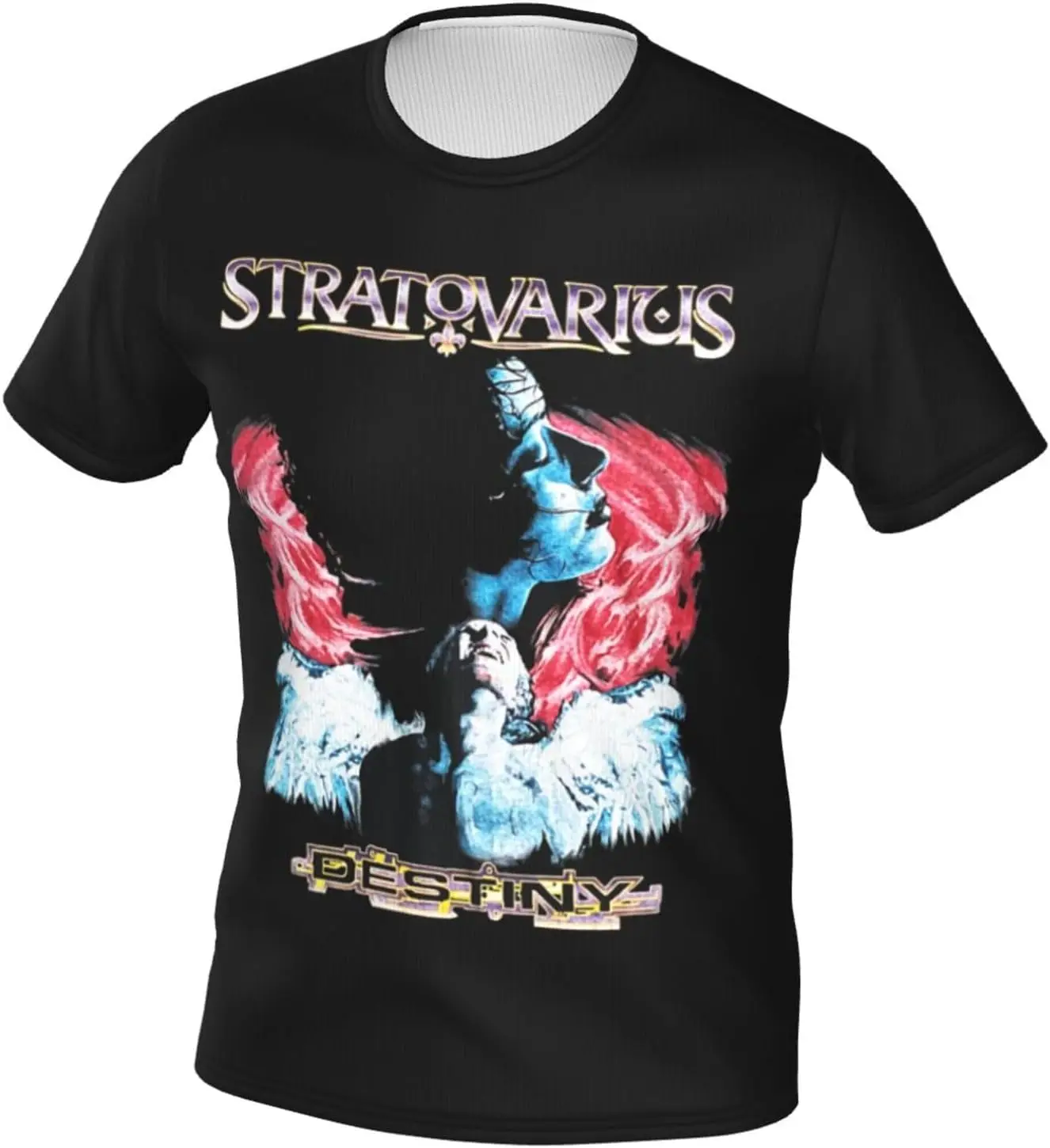 Stratovarius T-Shirt Men's Short Sleeve Casual Popularity Polyester Crewneck Tees Graphic T-Shirts