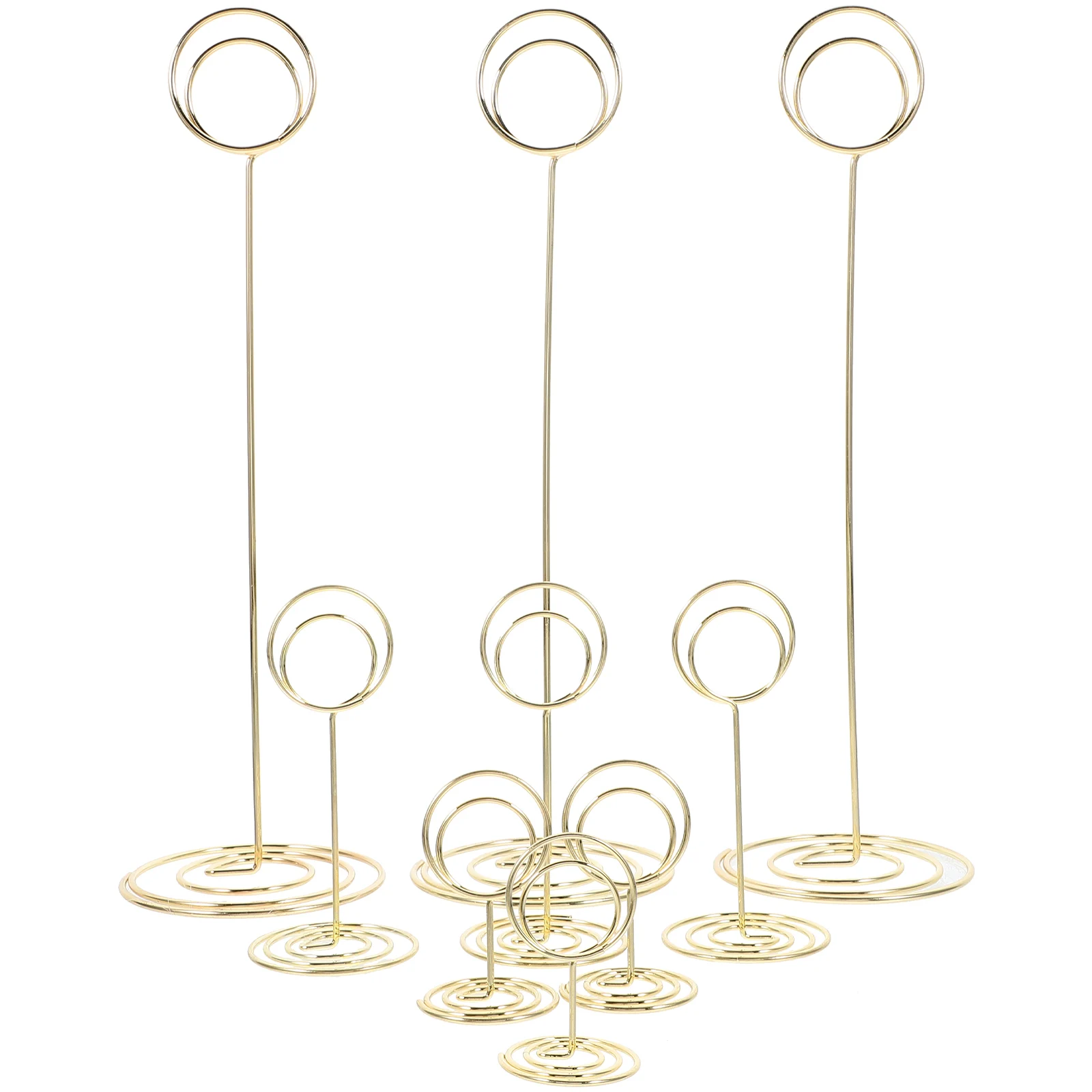 

15pcs 2inch 3.35inch 8.66inch Name Holder Steel Wire Memo Clip Photo Display Stand Wedding Party Supplies Desk Accessories