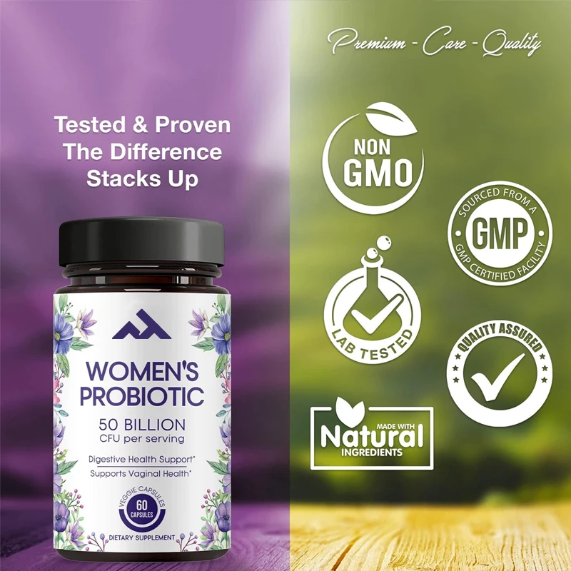 

Women's Probiotic 4-in-150 Billion CFU+prebiotics, Used for Digestion, PH, Urinary and Immune Health, Gluten Free -60 Capsules