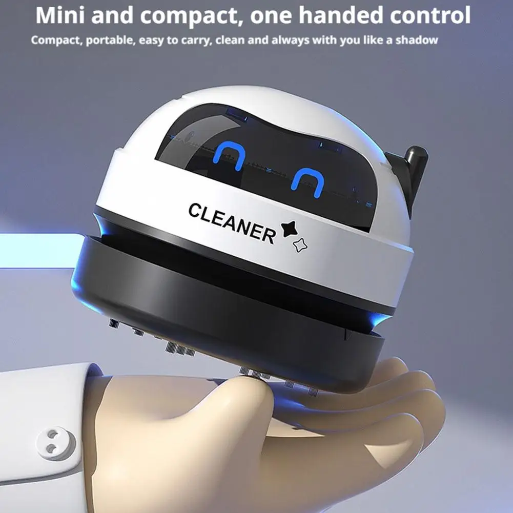 Miniaspiradora de mano para mesa de escritorio, aspiradora eléctrica con carga USB para el hogar y la Oficina, recolector de polvo