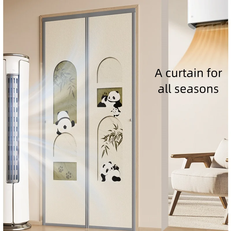 Windproof and Anti-peeping Magnetic Door Curtain High-grade Household Room Divider with Magnetic Suction Strip ML-0712