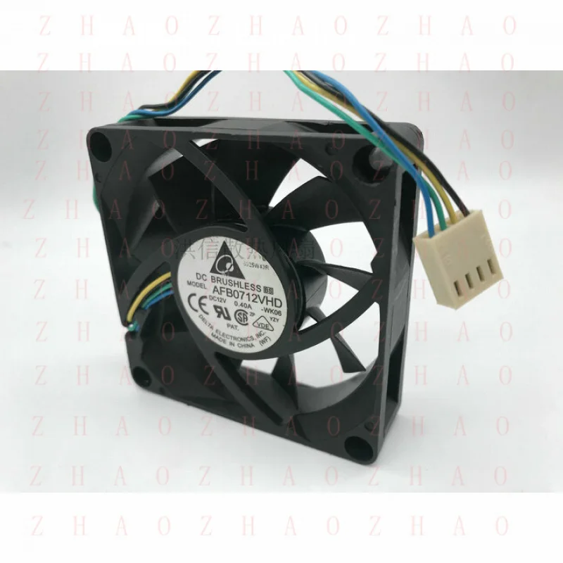L+ FOR Delta AFB0712VHD DC12V 0.40A 7CM 7020 4-wire cooling fan