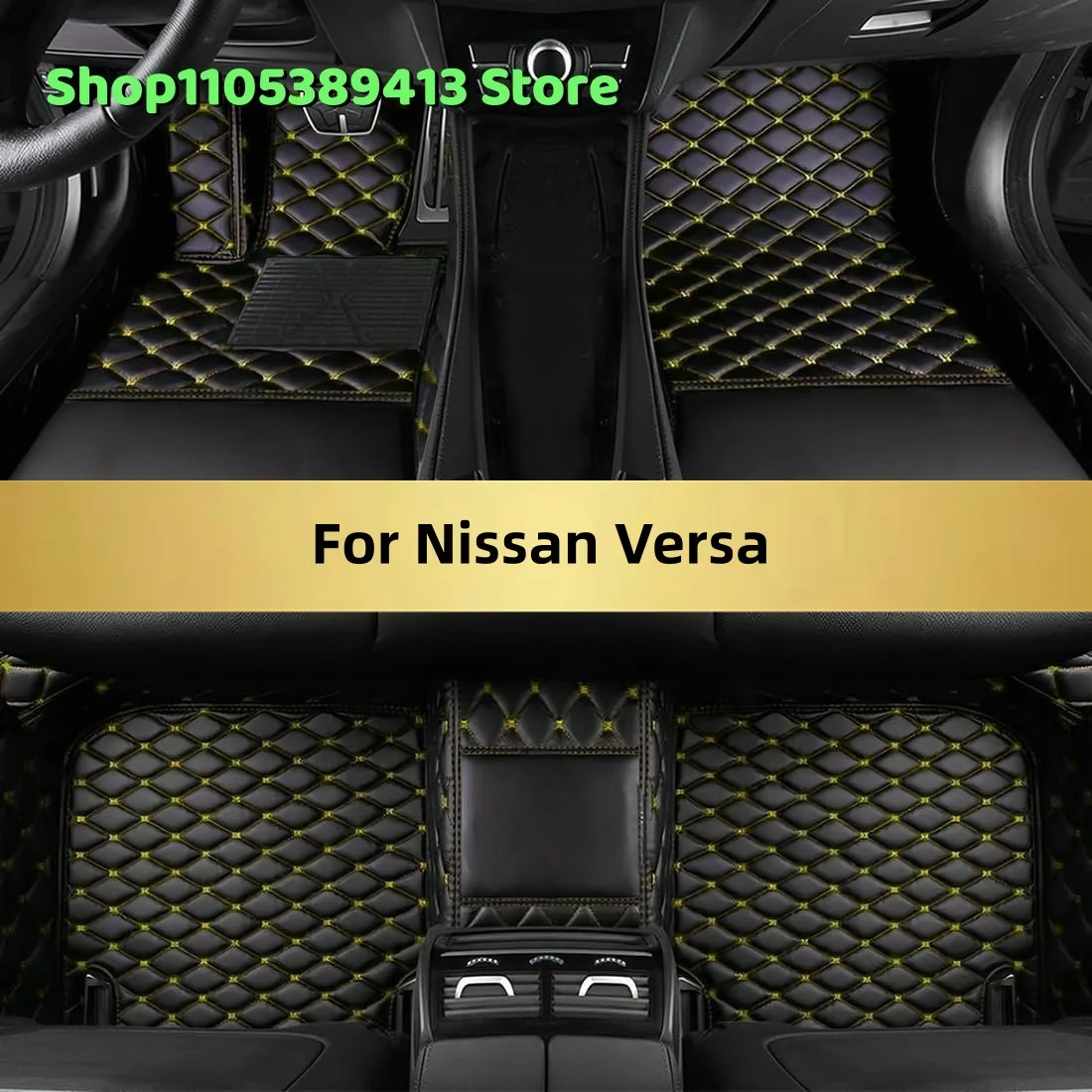 

Artificial Leather Custom Car Floor Mats For Nissan Versa 2014 2015 2016 2017 2018 2019 Car Mat Accessories Mats Carpets Auto