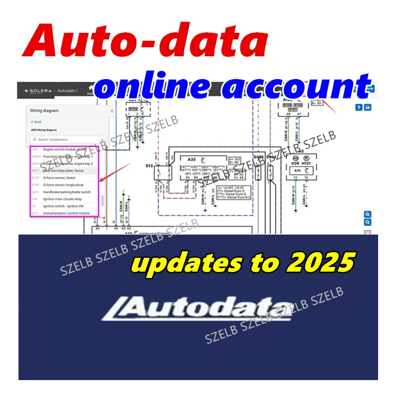 Latest Autodata 2025 Online Login Account Vehicle Repair Data Support Online Update for Windows & Android PC / Phone / Tablet