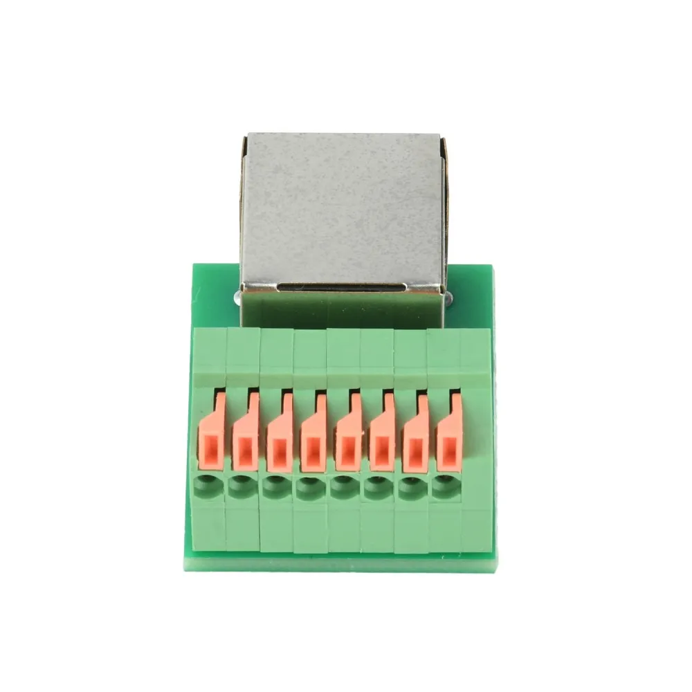 Network Signal Adapter RJ45 Solderless Terminal Block Adapter Module Male Female Socket DIN Rail Mount Ethernet Shielded Gigabit