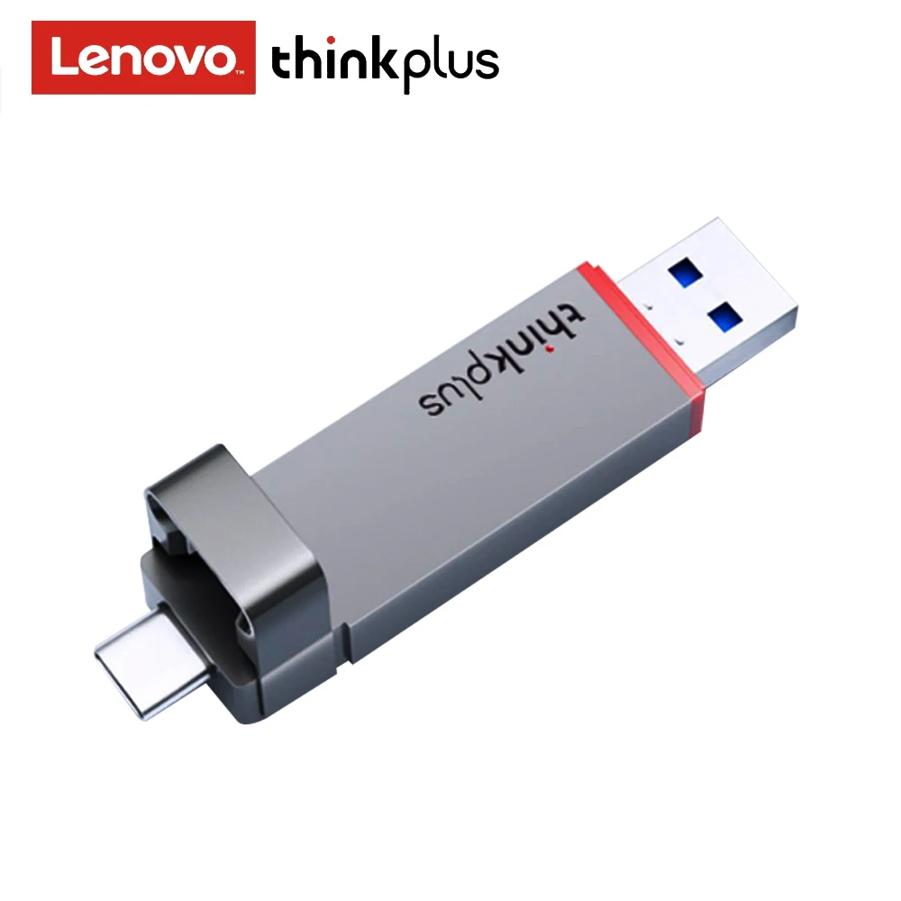 

Lenovo thinkplus TU200 Protable Solid State USB Disk 128GB 256GB 512GB 1TB USB3.2/Type-C Dual-port Por Solid State Metal U Disk