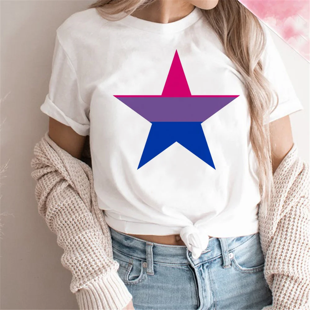 Bisexual tshirt women funny streetwear Tee girl comic clothes