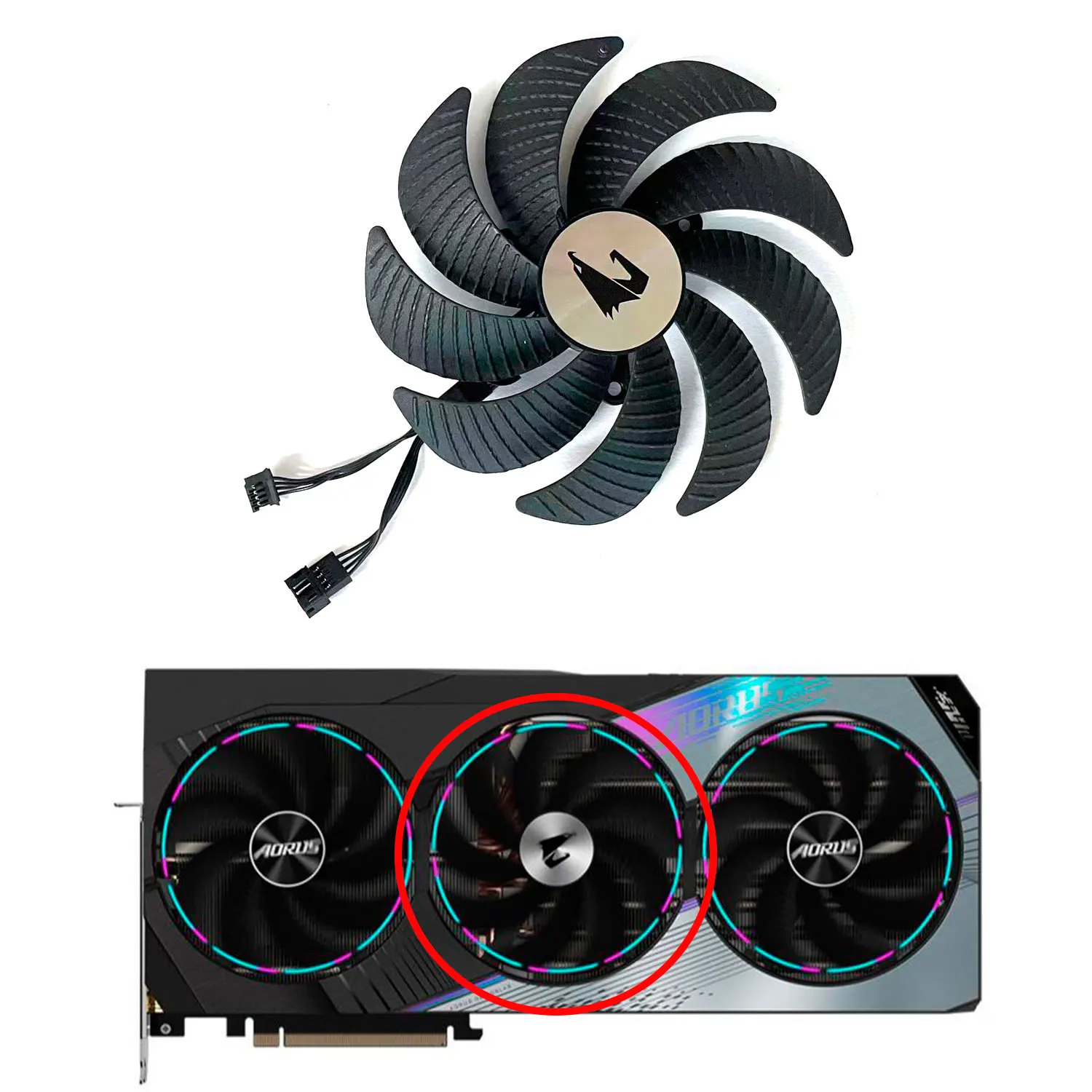 Originale muslimdc 12V 0.65A 100MM per Gigabyte Aorus Geforce RTX 4090 4080 4070 Ti ventola di raffreddamento principale