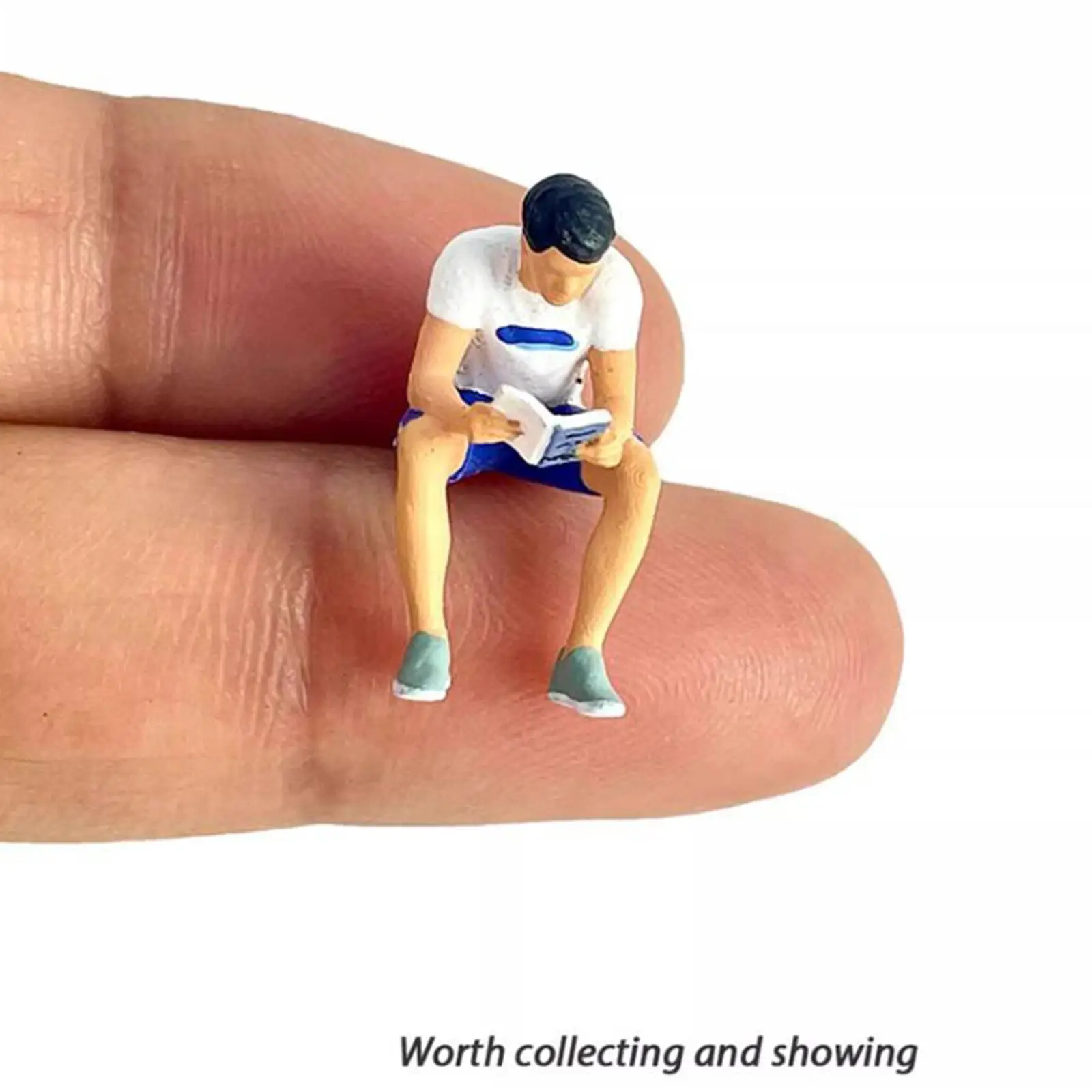 

2x 1/64 People Figures Desk Decoration Miniature Women Men Model for Diorama Photo Props Scenery Landscape Layout Ornament