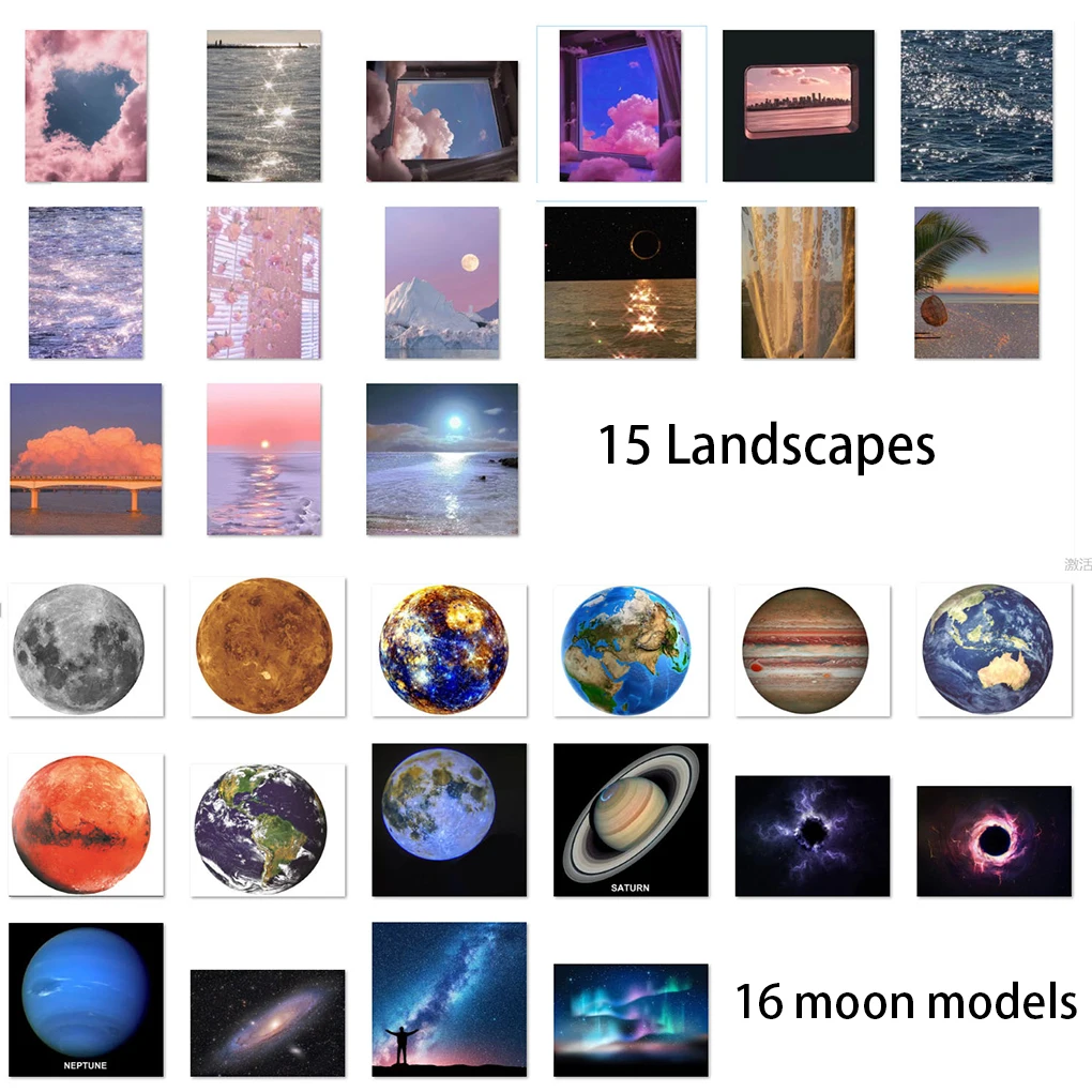 Planeet Projectie Lamp Met Licht Vellen Foto Aarde Zon Galaxy Licht Projector Novelty Sfeer Licht Party Photo Props