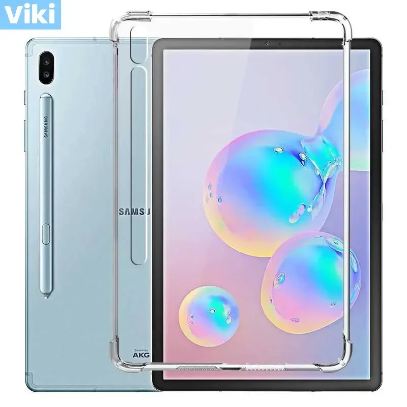 

Silicon Case For Samsung Galaxy Tab S7 S8 Plus + 12.4'' 11'' 2020 SM-T870 X700 2022 X800 Clear Transparent Soft TPU Back Cover