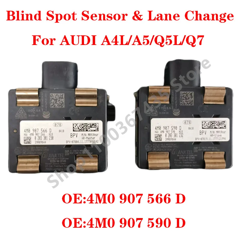 4M0 907 566/4M0 907 590 Control Unit For Lane Change Blind Spot Sensor For AUDI Q7 A5 A4 Q5 4M0 907 566/4M0 907 590