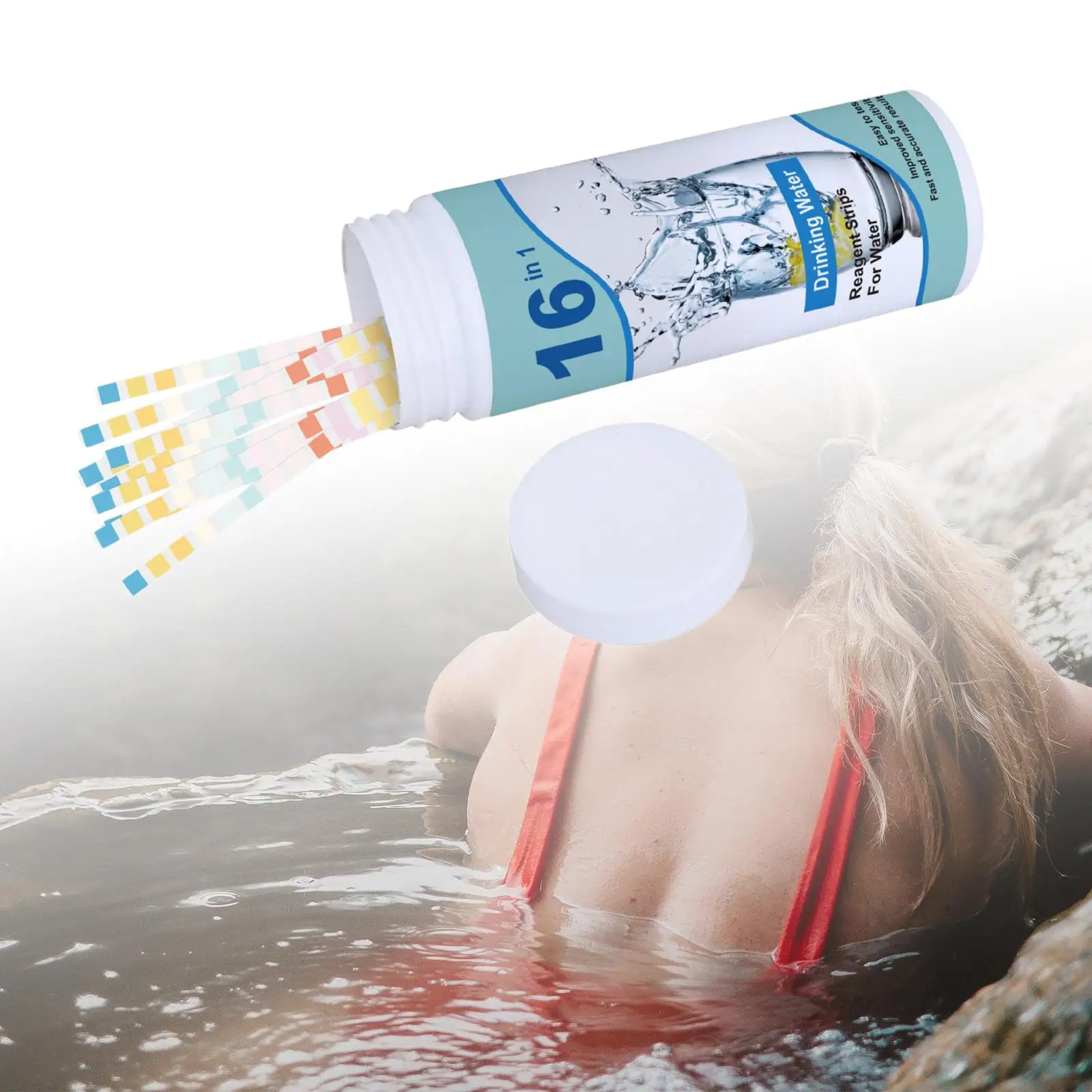 Pool SPA Test Strips Water Quality Test Strips 50 Strips for Saltwater