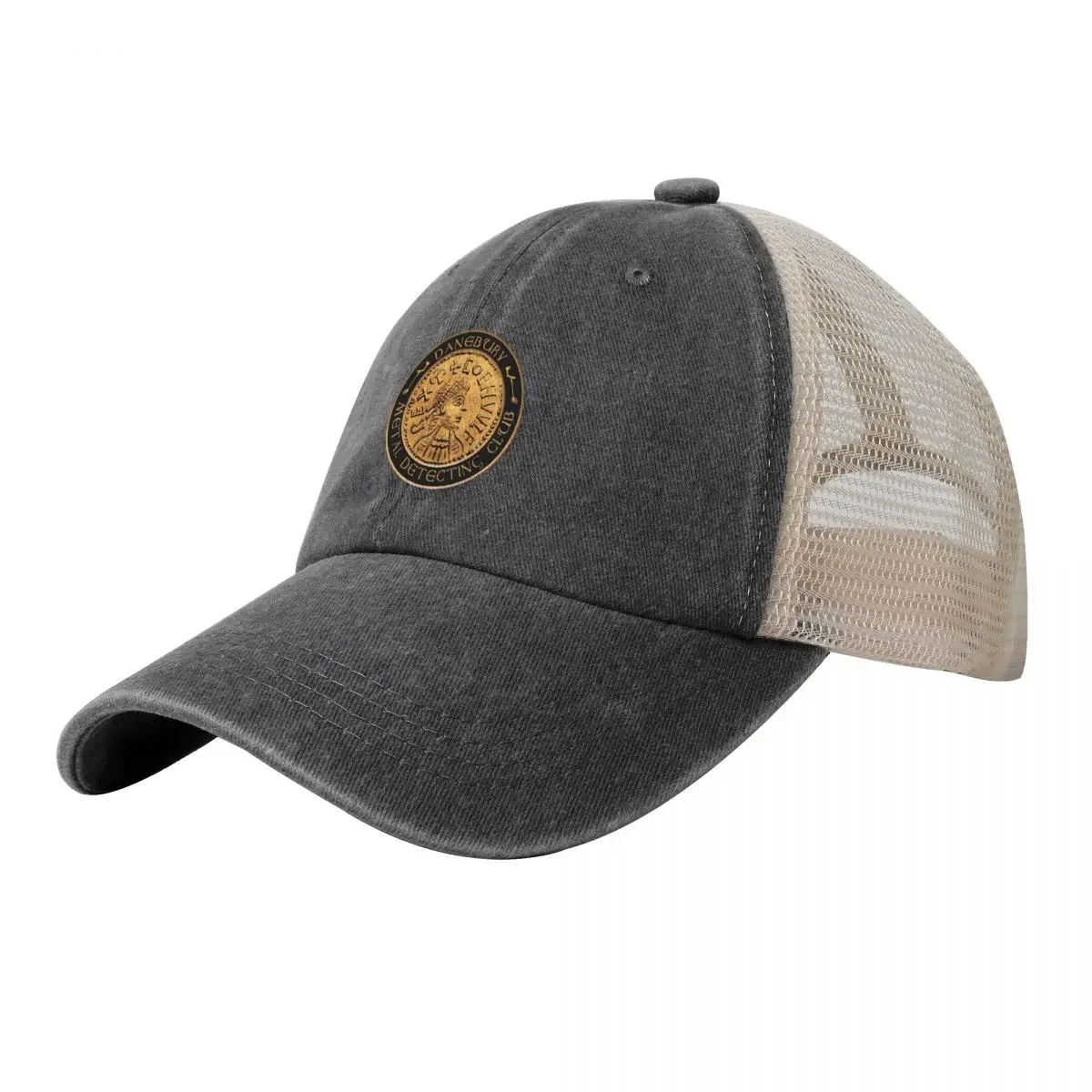 Danebury Metal Detecting Club Mock Logo Cowboy Mesh Baseball Cap foam party Hat beach hat For Women 2024 Men's
