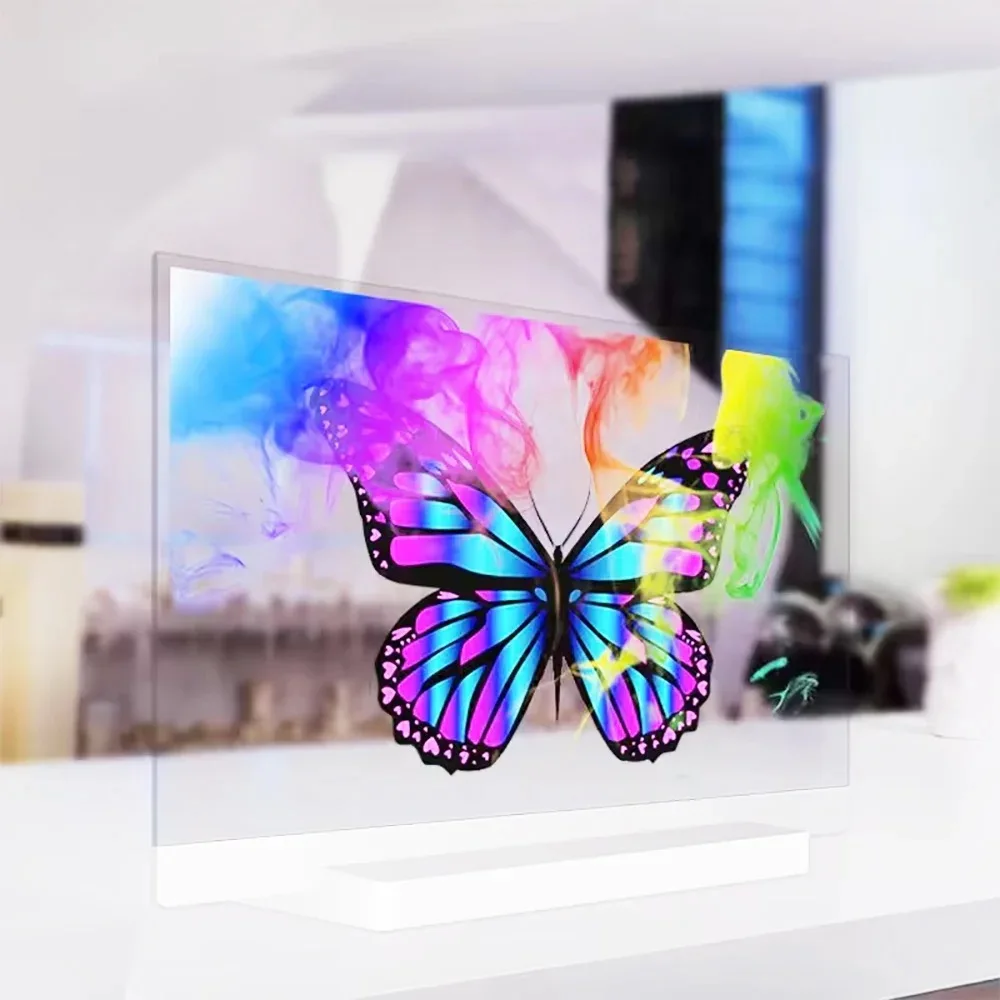 55-Inch Transparent Ultra-Thin Touchscreen 1920x1080 Digital Signage Display for Shopping Mall