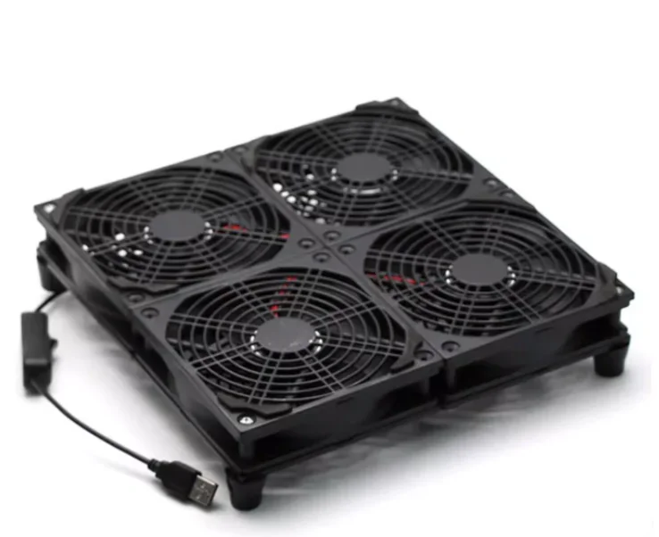 120x120x25mm Cicha duża objętość powietrza podwójna kula 5V wentylator routera modem optyczny dekoder wzmacniacz laptop radiator USB