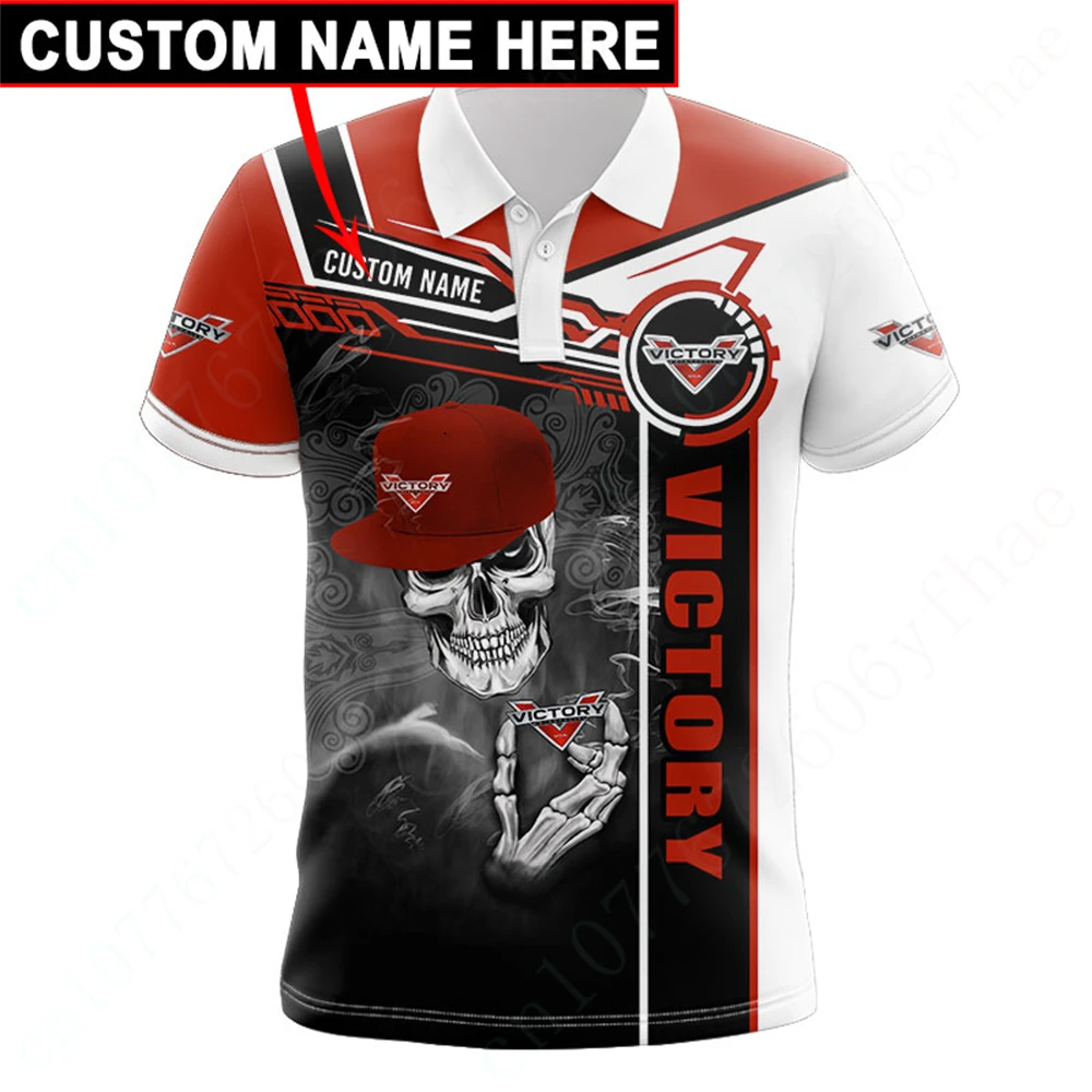 Victory Clothing Anime T Shirt For Men Casual Breathable Short Sleeve Top Unisex Polo Shirts And Blouses Harajuku Golf Wear