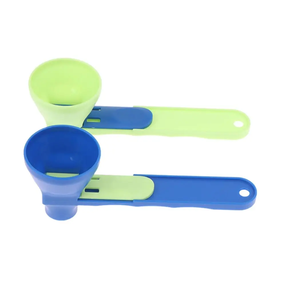 Coffee Spoon Sliding Scoop Funnel 2 in 1 Sliding Design Measuring Spoon with Longer Handle Protein Powder Scoop Kitchen Gadgets