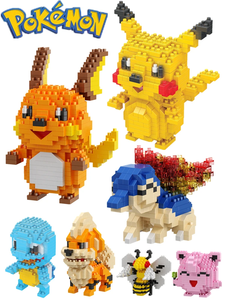 Anime Pokémon Bouwstenen Assemblage Anime Charizard Pop Blastoise Bulbasaur Gengar Bricks Figuren Speelgoed voor Kid Gift - afbeelding 2