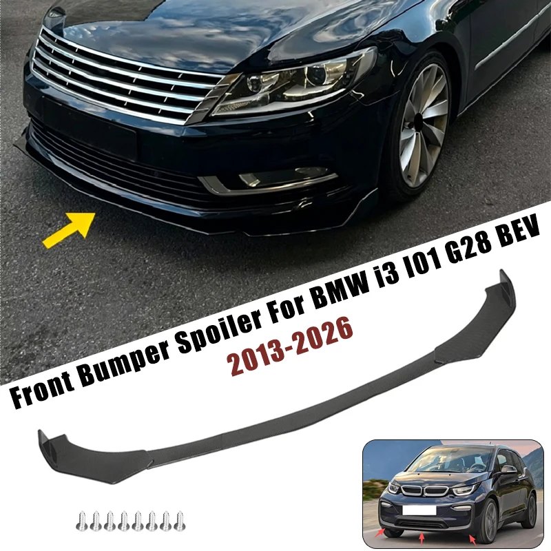 Sport Front Bumper Splitter Spoiler Lip For BMW i3 I01 G28 BEV 2013-2026 5Pcs Adjustable Sectional Car Exterior Tuning Body Kit
