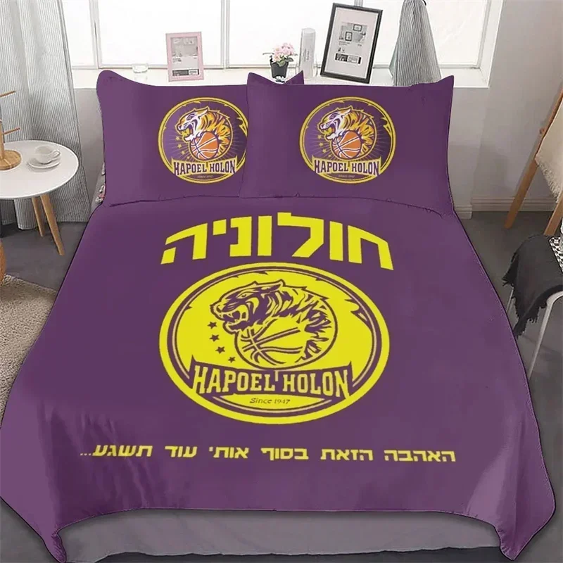 

3D Print H-Hapoel Holon Bedding Set,Duvet Cover Comforter Bed Set Quilt Cover Pillowcase,King Queen Twin Size Boys Girls Adults