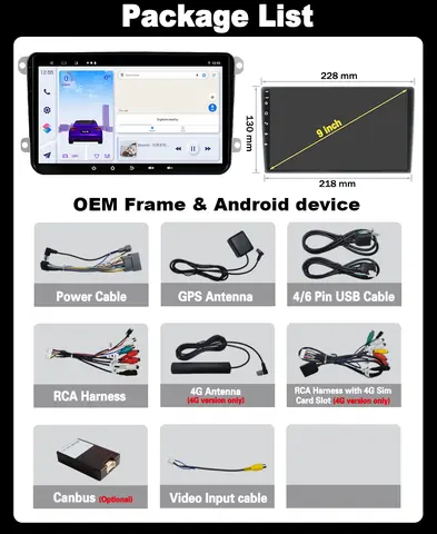 Android 16 For VW Passat B6 amarok volkswagen Skoda Octavia 2 superb 2 JettaT5 golf 5 Car Multimedia Player GPS WiFi BT Carplay