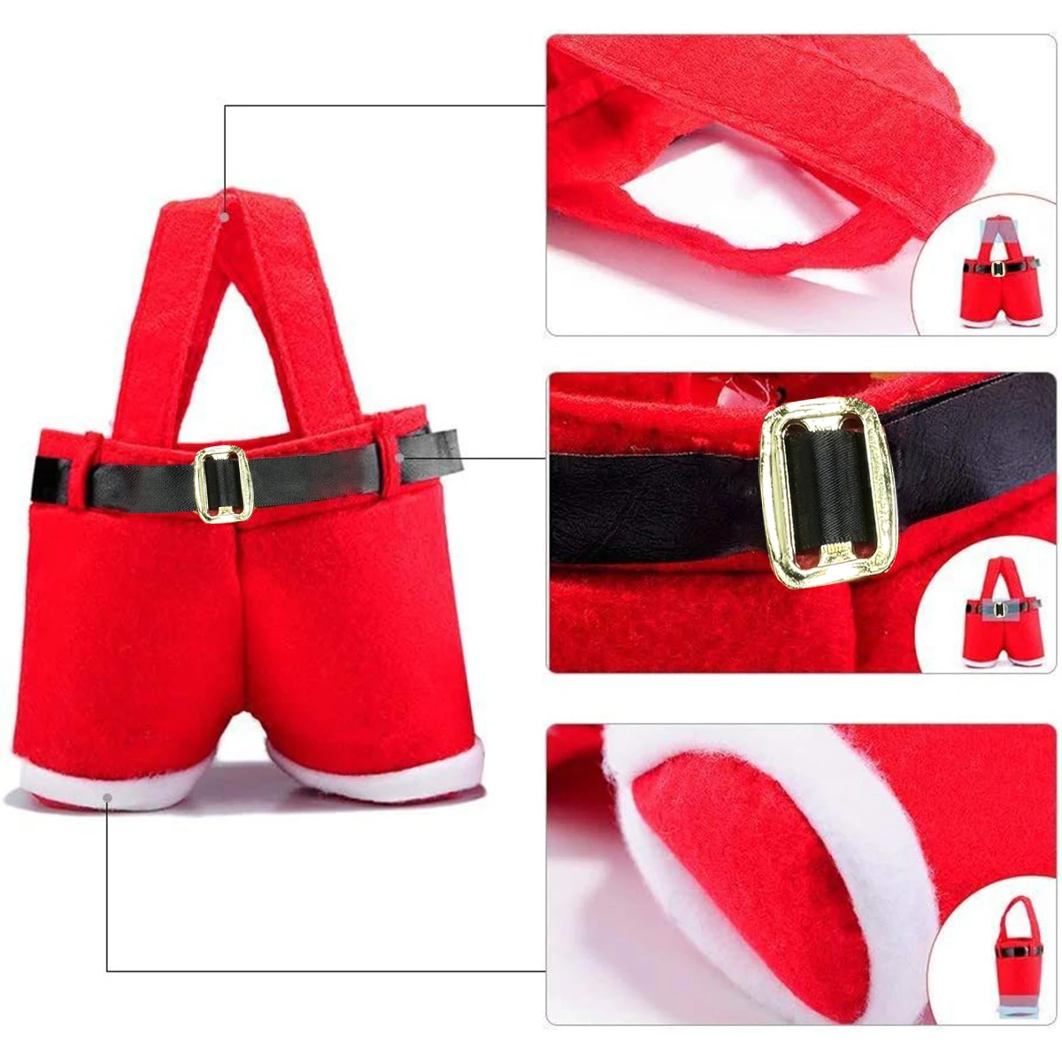 Santa shorts gift bag, cute Christmas gift bag