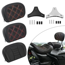 Motorcycle Parts Sissy Bar Detachable Passenger Backrest Pad For Harley Touring Street Glide Road King Road Glide 1996-later