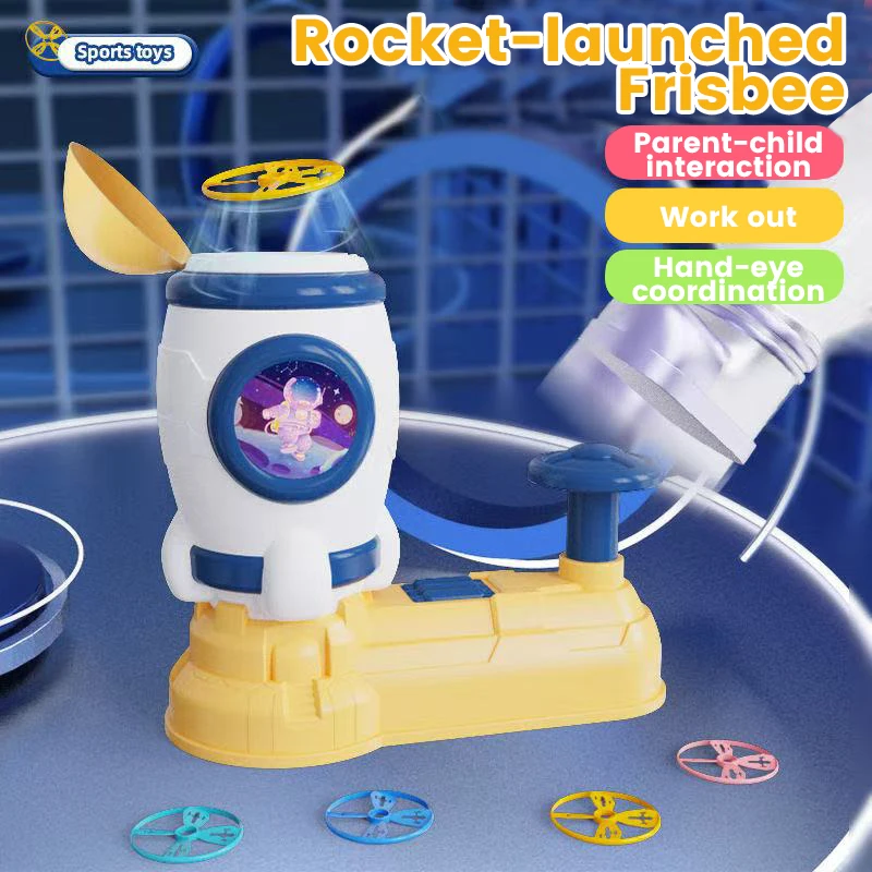 Zabawka wyrzutnia rakiet UFO, sprzęt sportowy dla dzieci, zabawna gra wyrzutnia UFO, pudełko na prezent urodzinowy dla dzieci